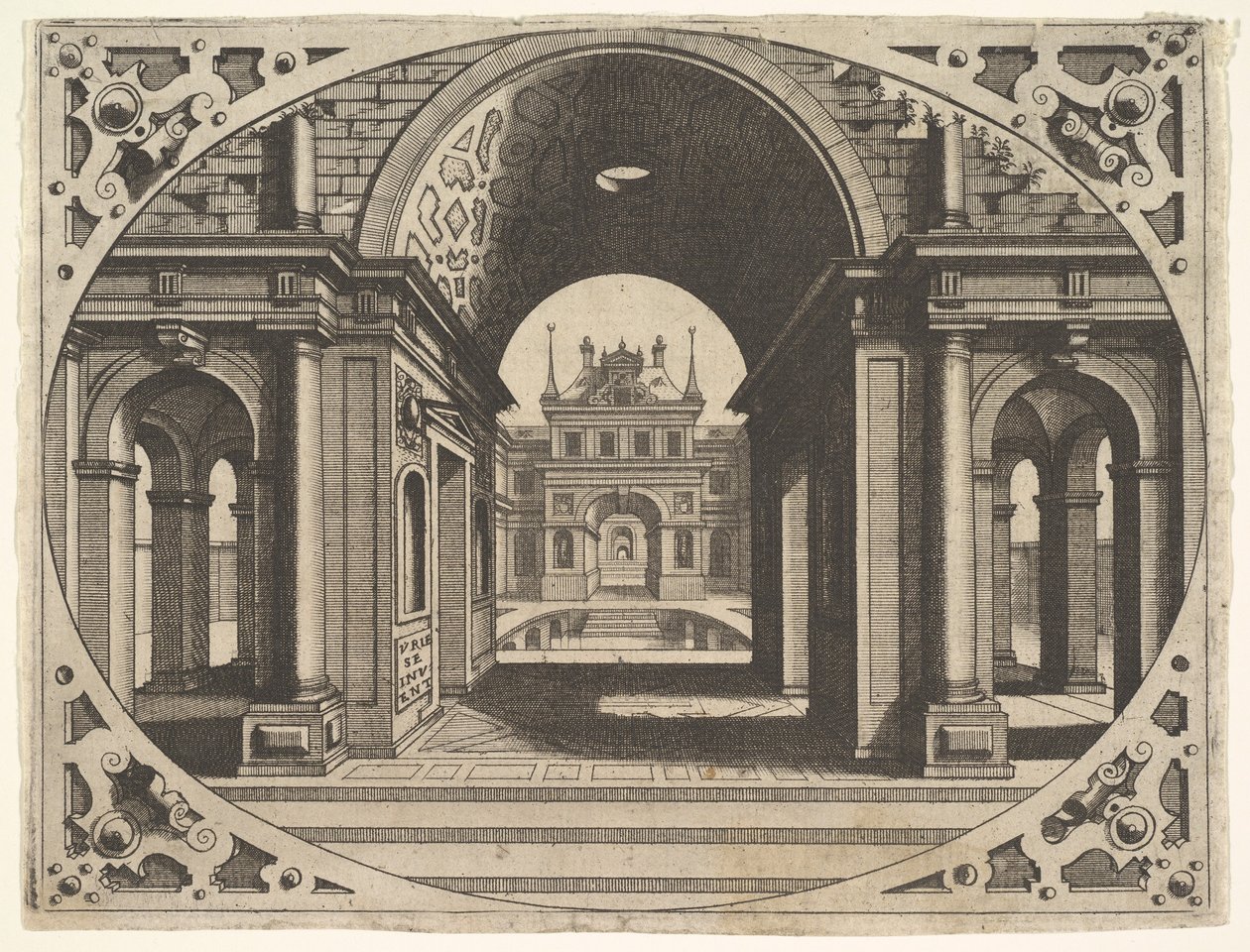 Planche de Varie Architecture, vers 1560 - Johannes van Doetecum I
