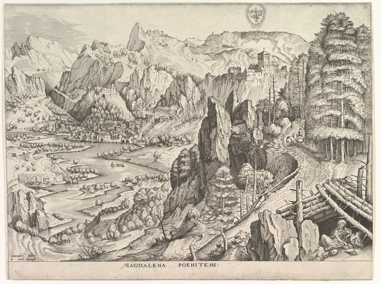 La Madeleine pénitente Magdalena Poenitens des Grands Paysages, vers 1555-56 - Johannes van Doetecum I
