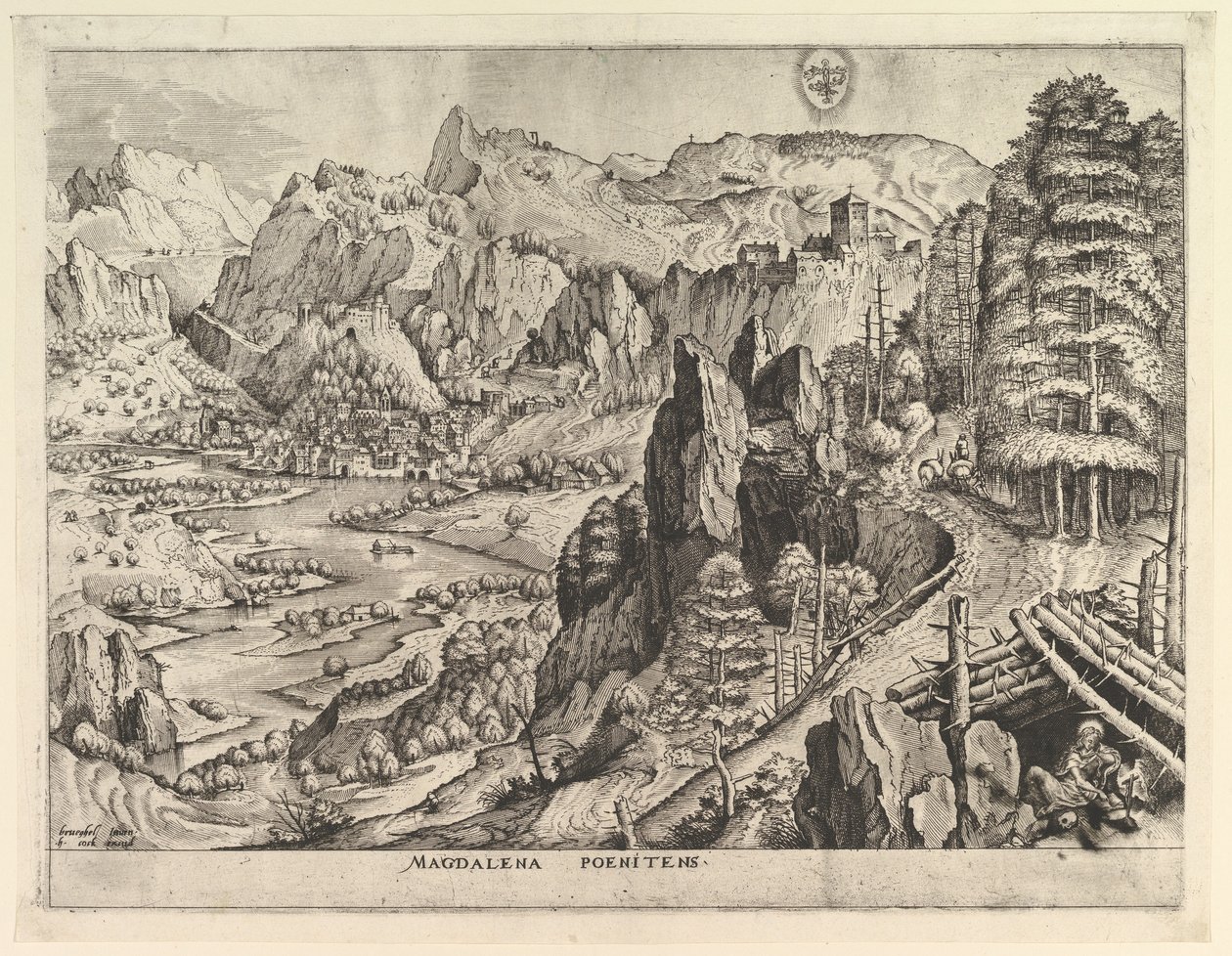 La Madeleine pénitente Magdalena poenitens des Grands Paysages, vers 1555-56 - Johannes van Doetecum I