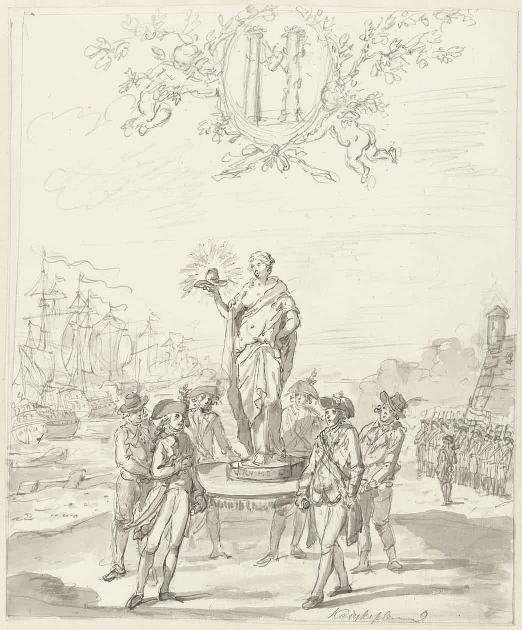 Armement général, décoration sur la place Kadijksplein, 1795 - Johannes van Dregt (rejected attribution)