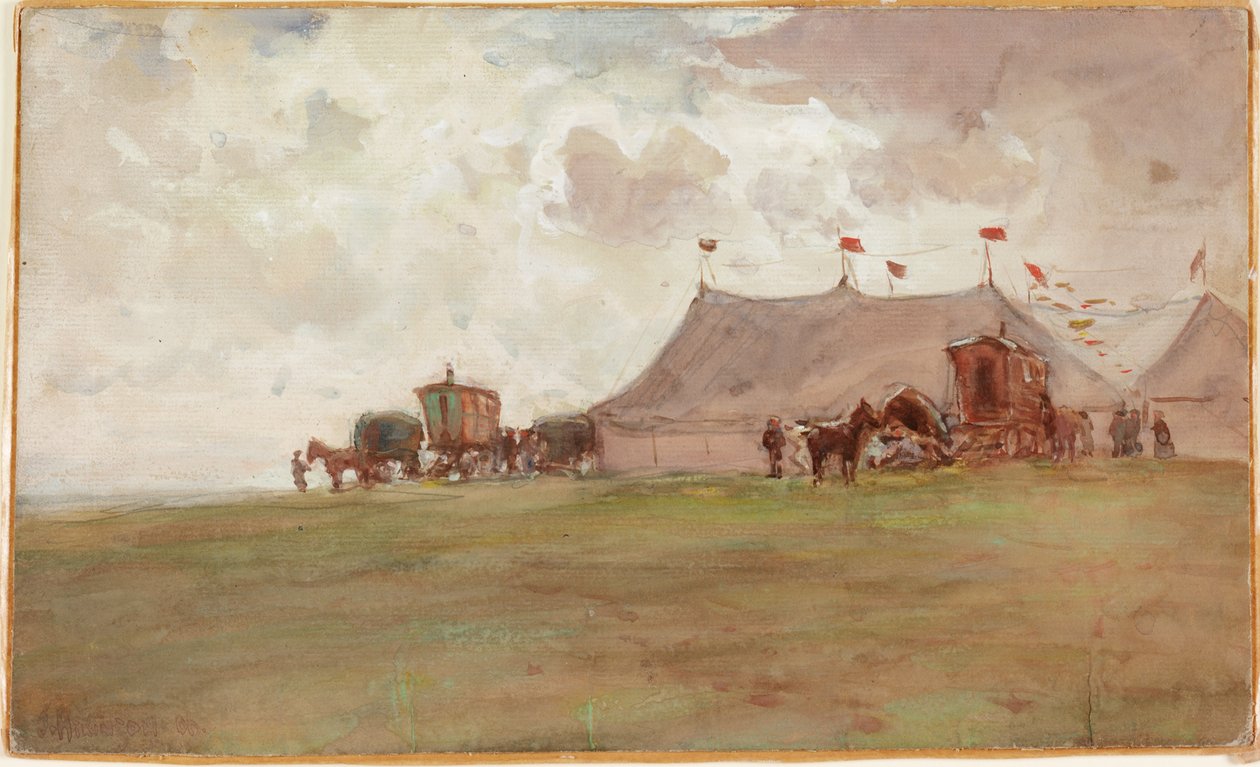 Paysage avec tentes - John Atkinson