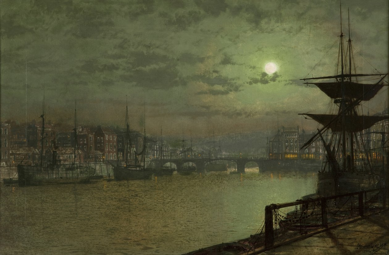 Appâtant les lignes, Whitby, 1884 - John Atkinson Grimshaw