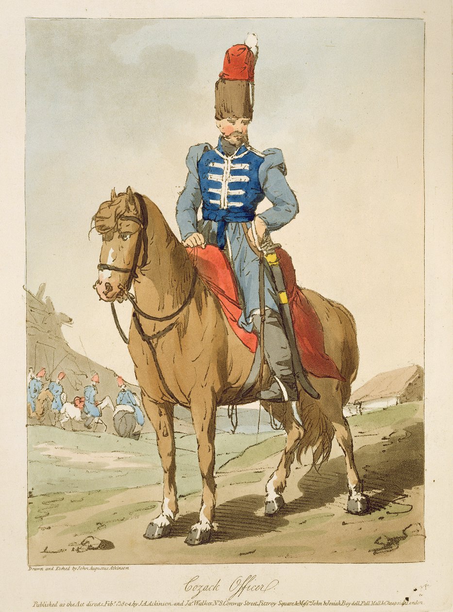 Officier cosaque, gravé par l