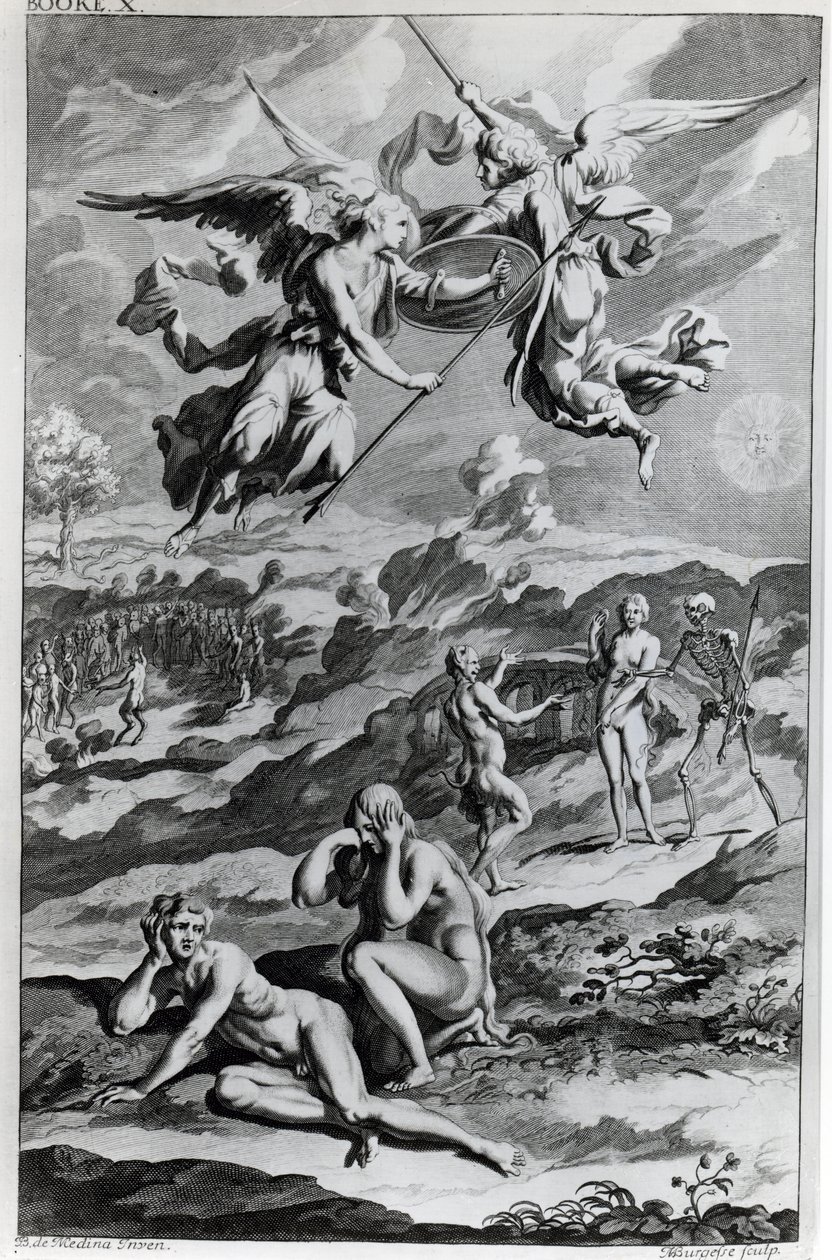Adam et Ève après la chute, illustration de 