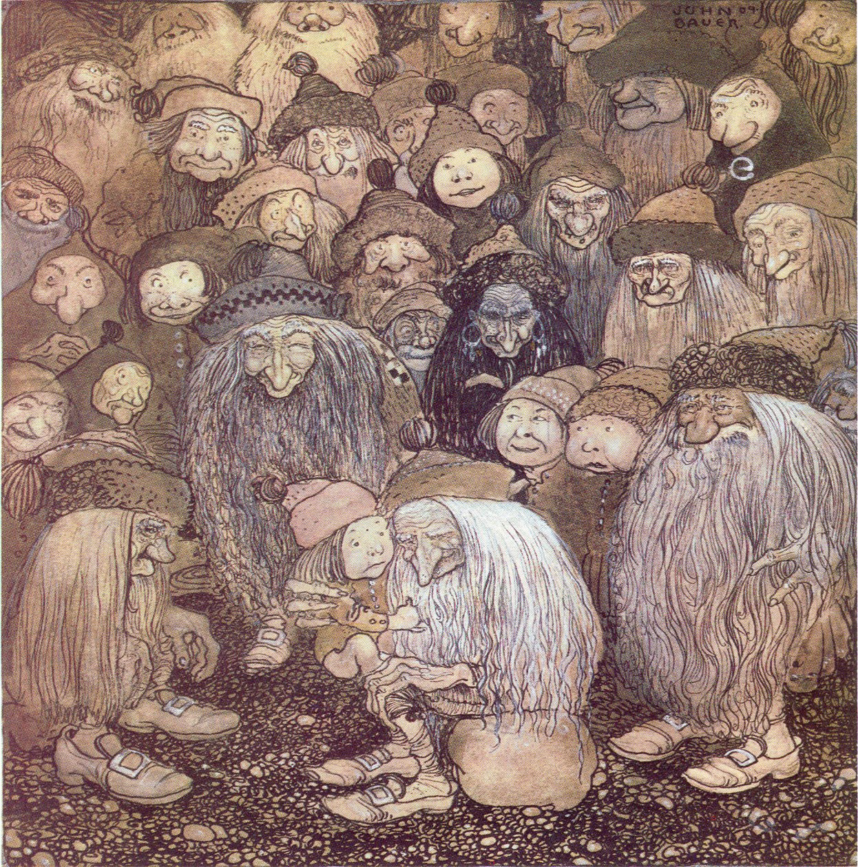 Mais comment entrer dans la montagne, demanda le garçon gnome - John Bauer
