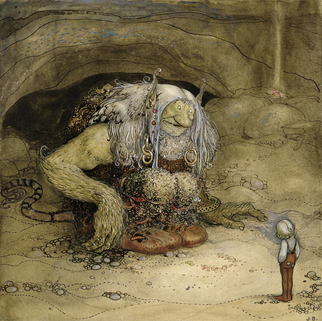 Le Troll et le Garçon - John Bauer