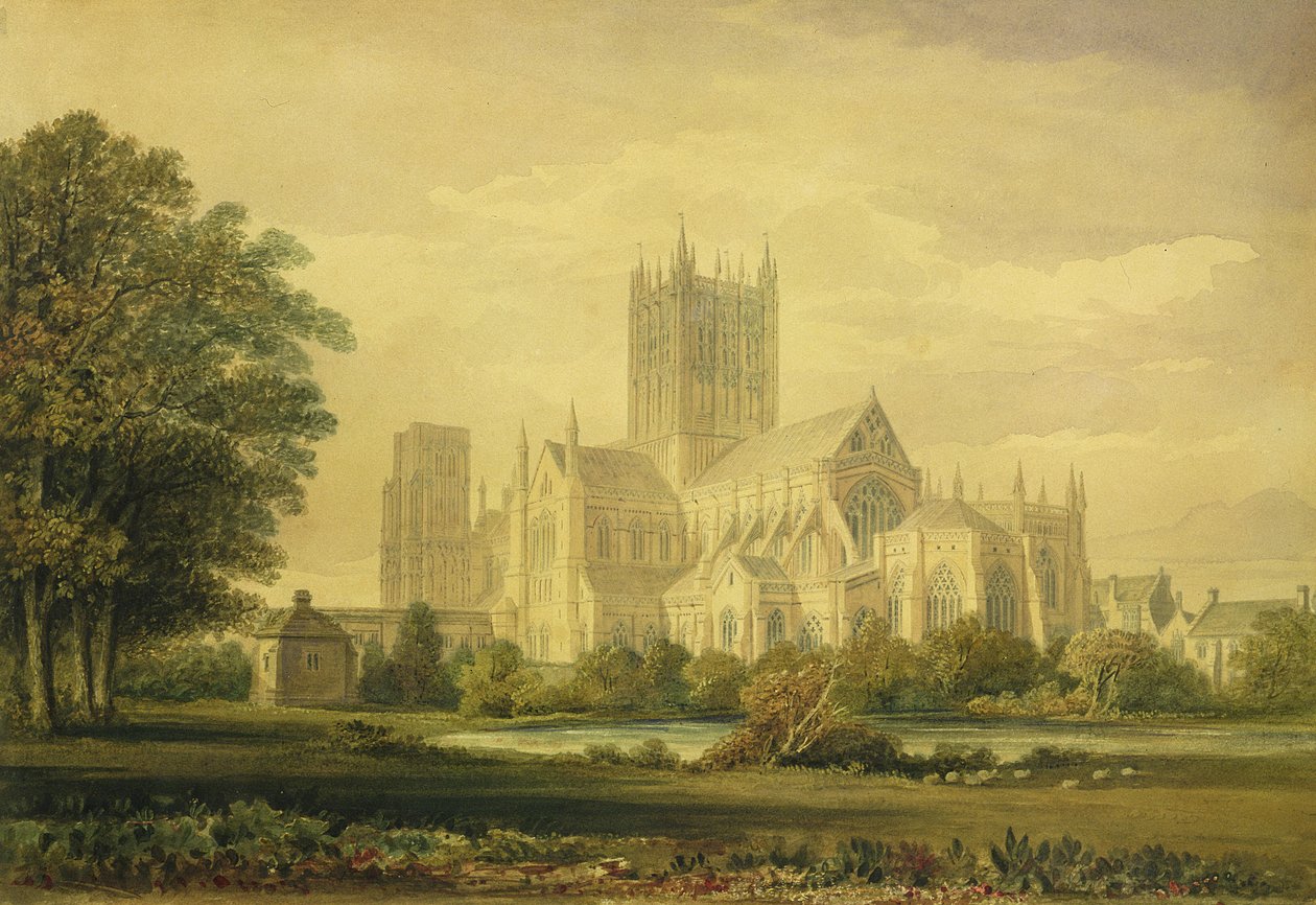 Cathédrale de Wells, 1821 - John Chessell Buckler
