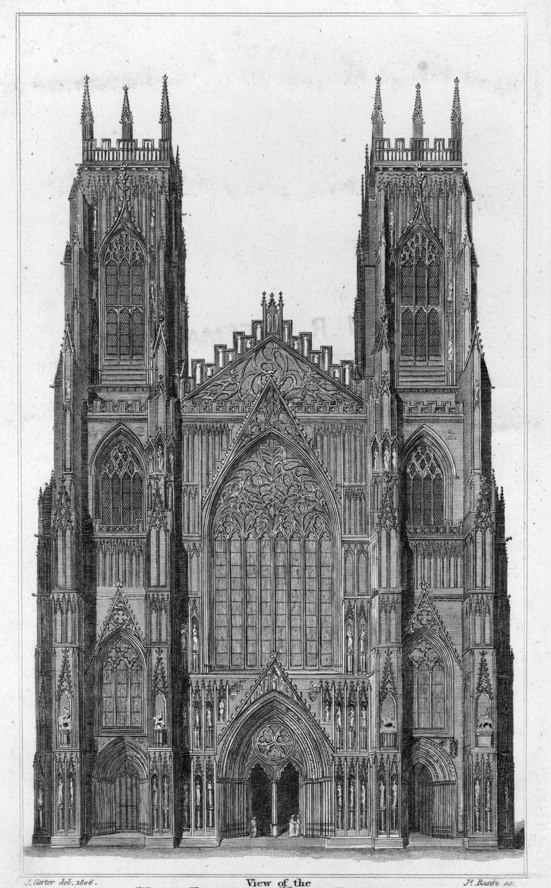 Vue de la façade ouest de la cathédrale d