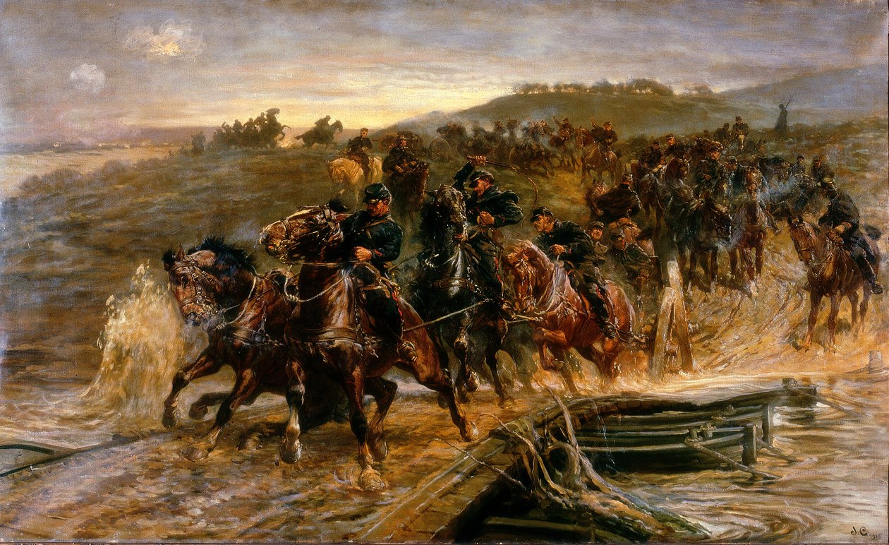 Artillerie française traversant l