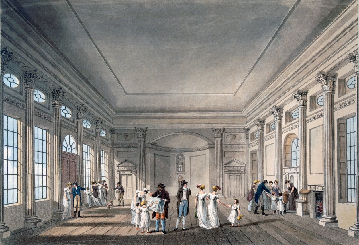 La salle des pompes, Bath - John Claude Nattes