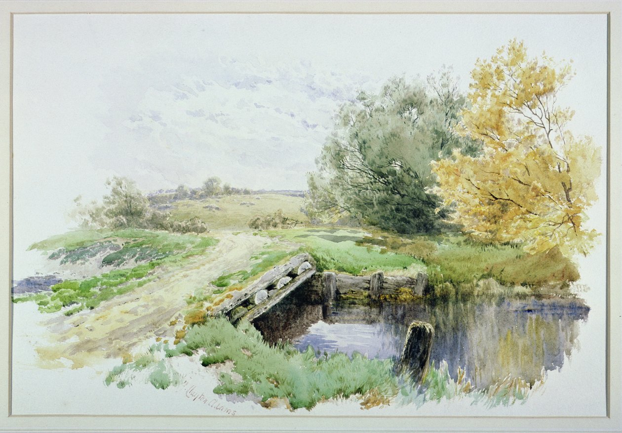 Paysage avec Pont sur un Ruisseau - John Clayton Adams