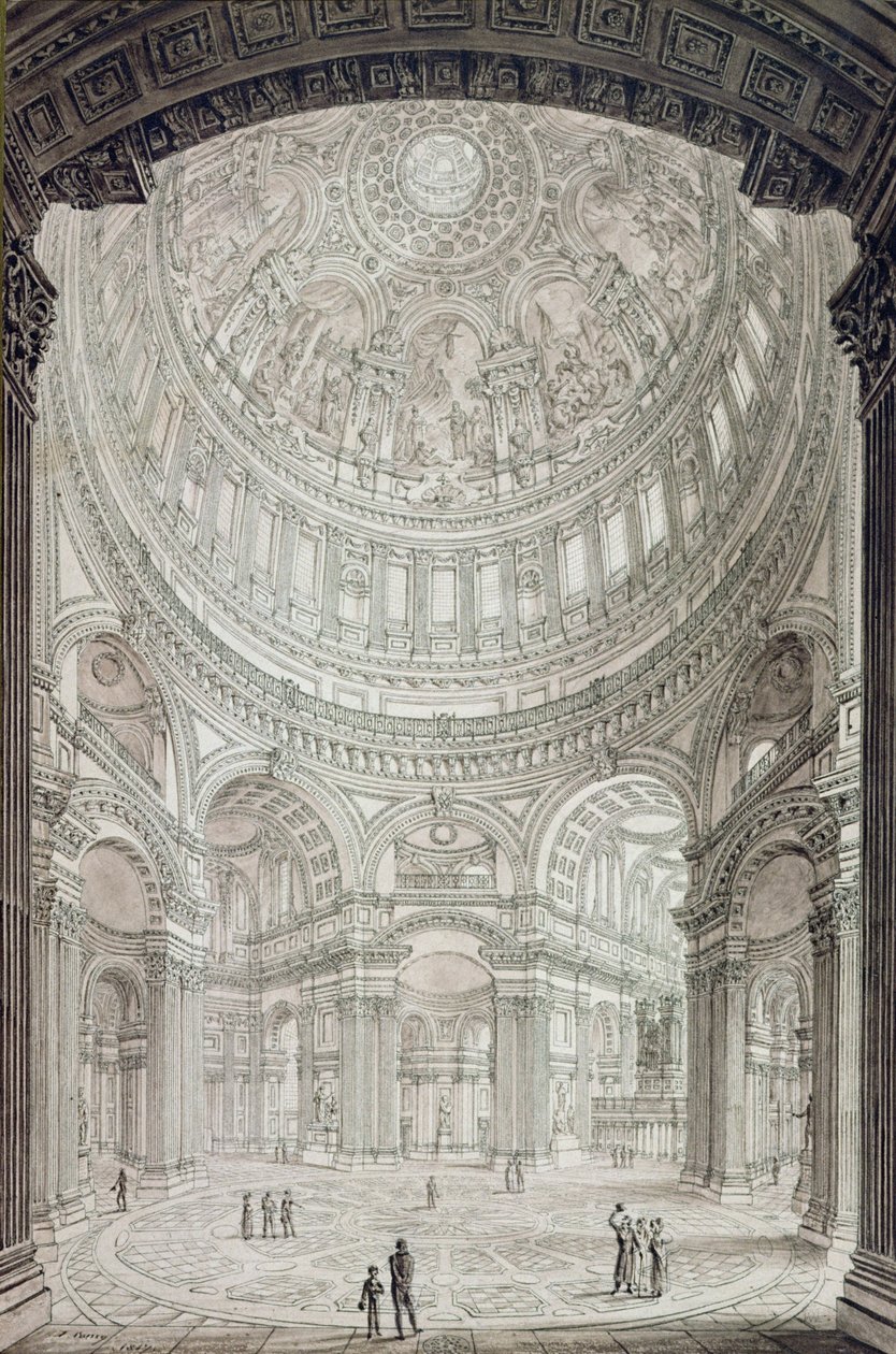Intérieur de la Cathédrale Saint-Paul, 1817 - John Coney