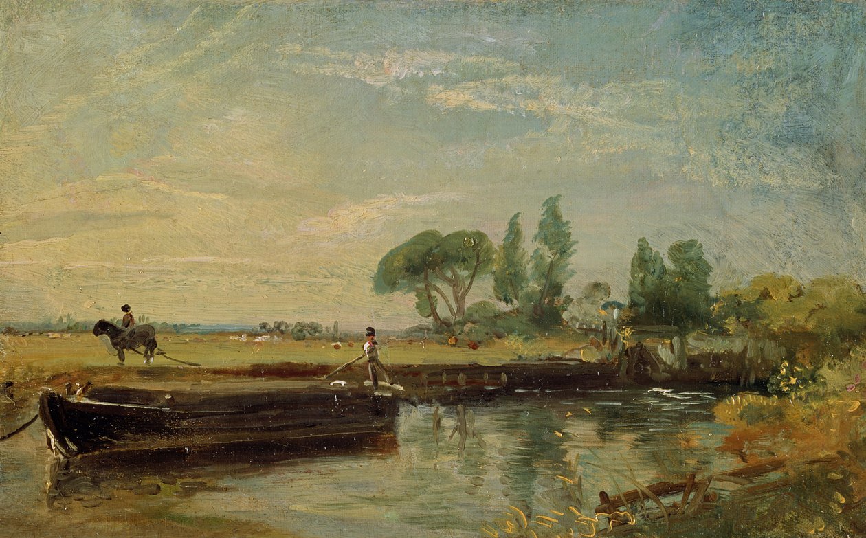 Une péniche sous l
