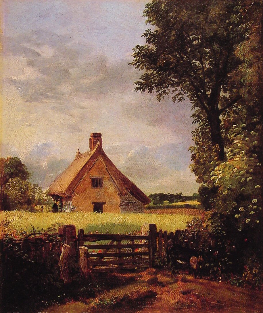 Un cottage dans un champ de maïs - John Constable