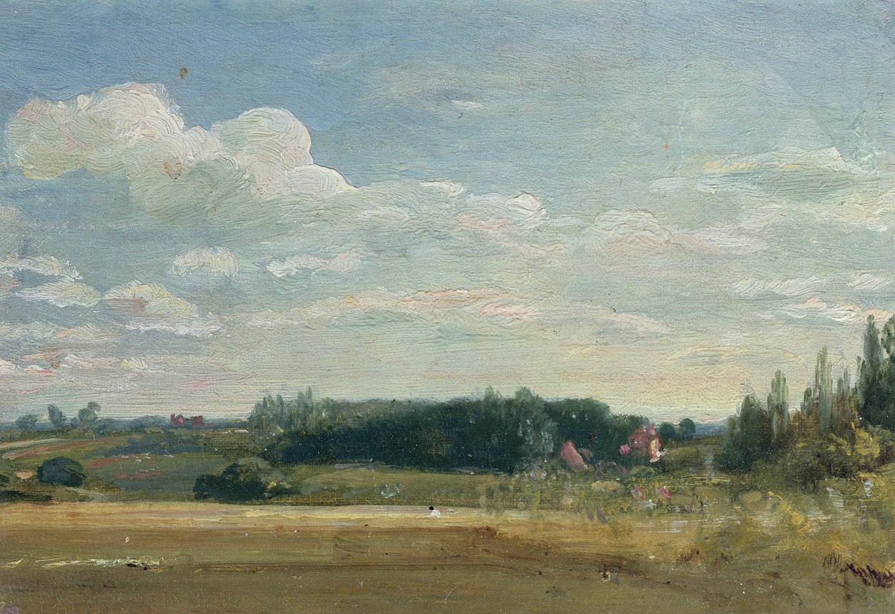 Vue vers le presbytère, East Bergholt - John Constable