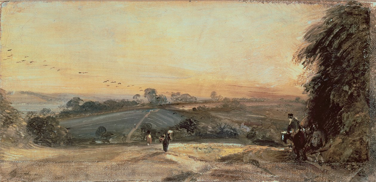 Coucher de soleil automnal (esquisse) - John Constable