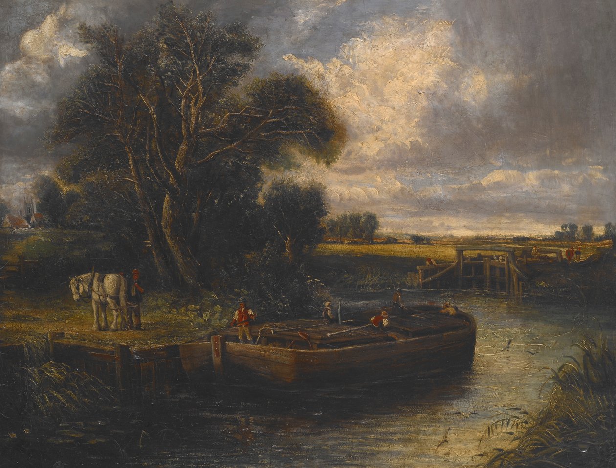 Péniche sur le canal - John Constable
