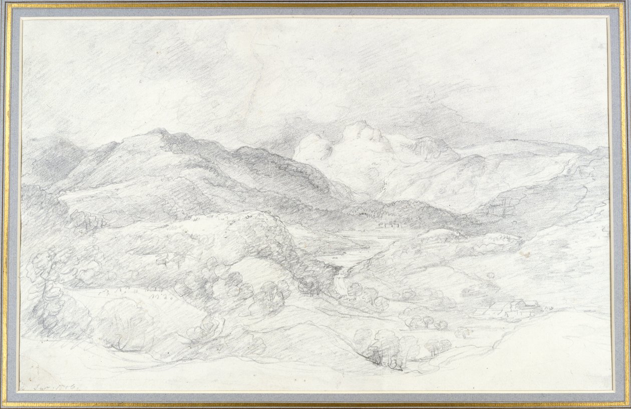 Langdale Pikes depuis Elterwater, 4 septembre 1806 - John Constable