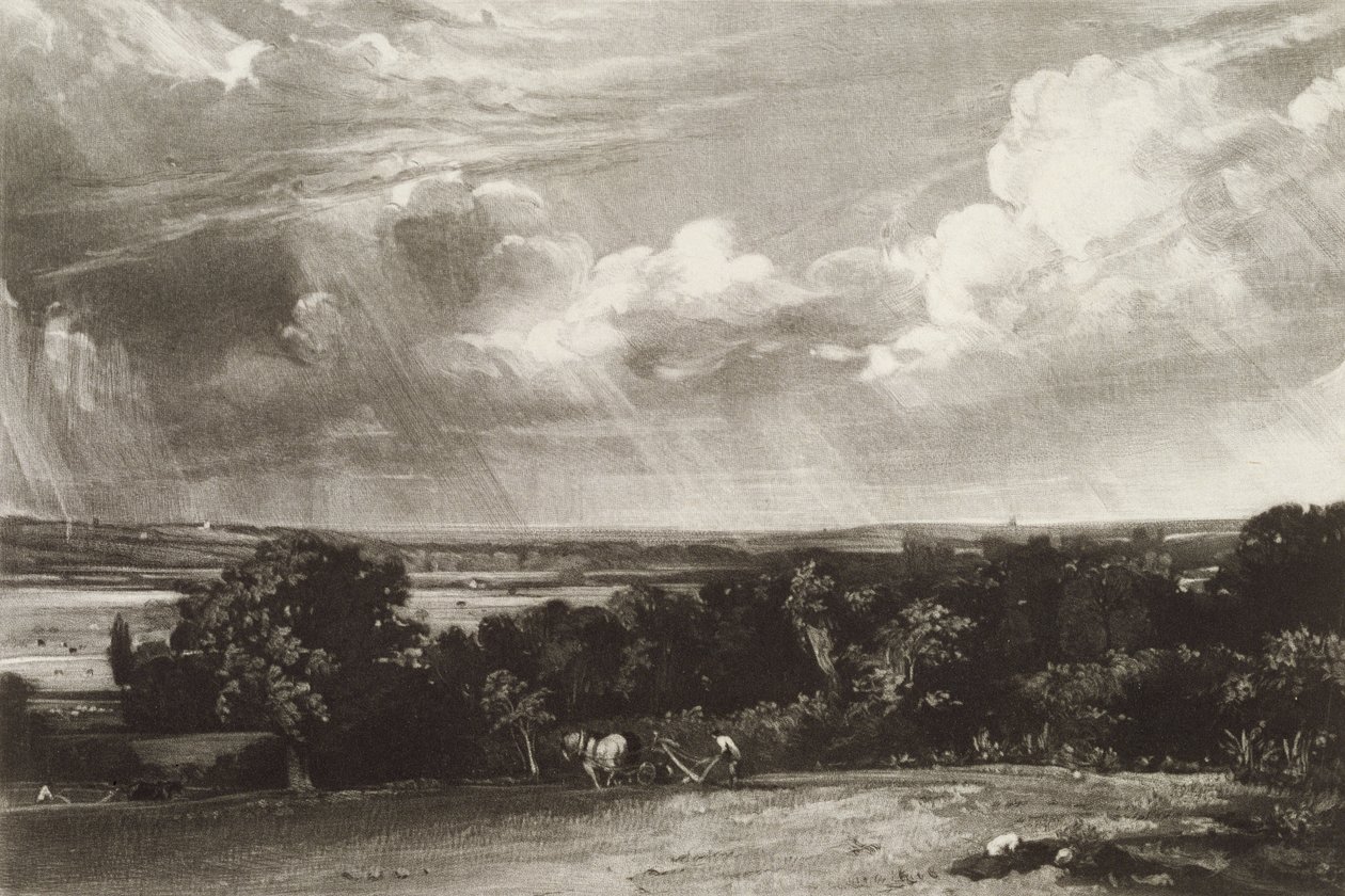 Summerland, gravé par David Lucas (1802-1881) (mezzotinte) - John Constable