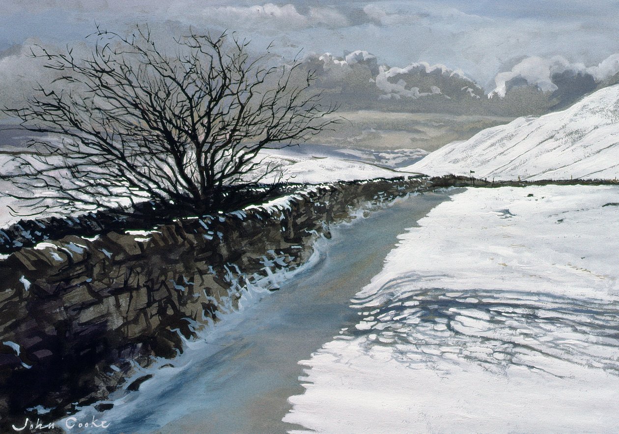 Neige au-dessus de Barbondale, Barbon, près de Kirby Lonsdale, Cumbria - John Cooke
