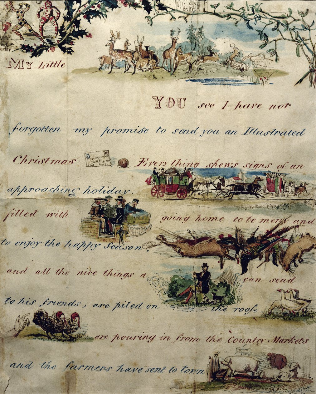 Une lettre de Noël écrite avec des pictogrammes - John Everett Millais