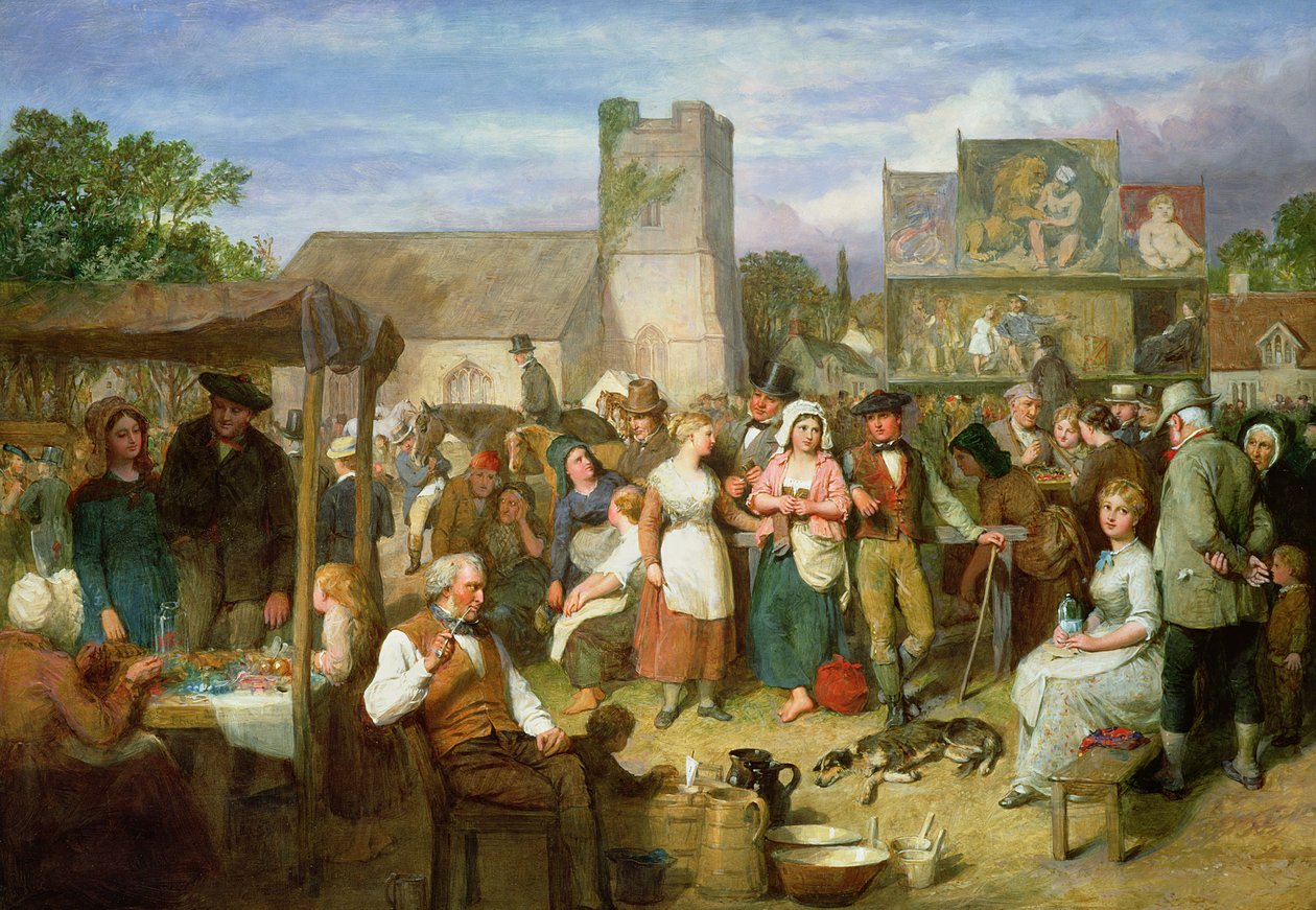 La foire aux statuts, exposé en 1871 - John Faed