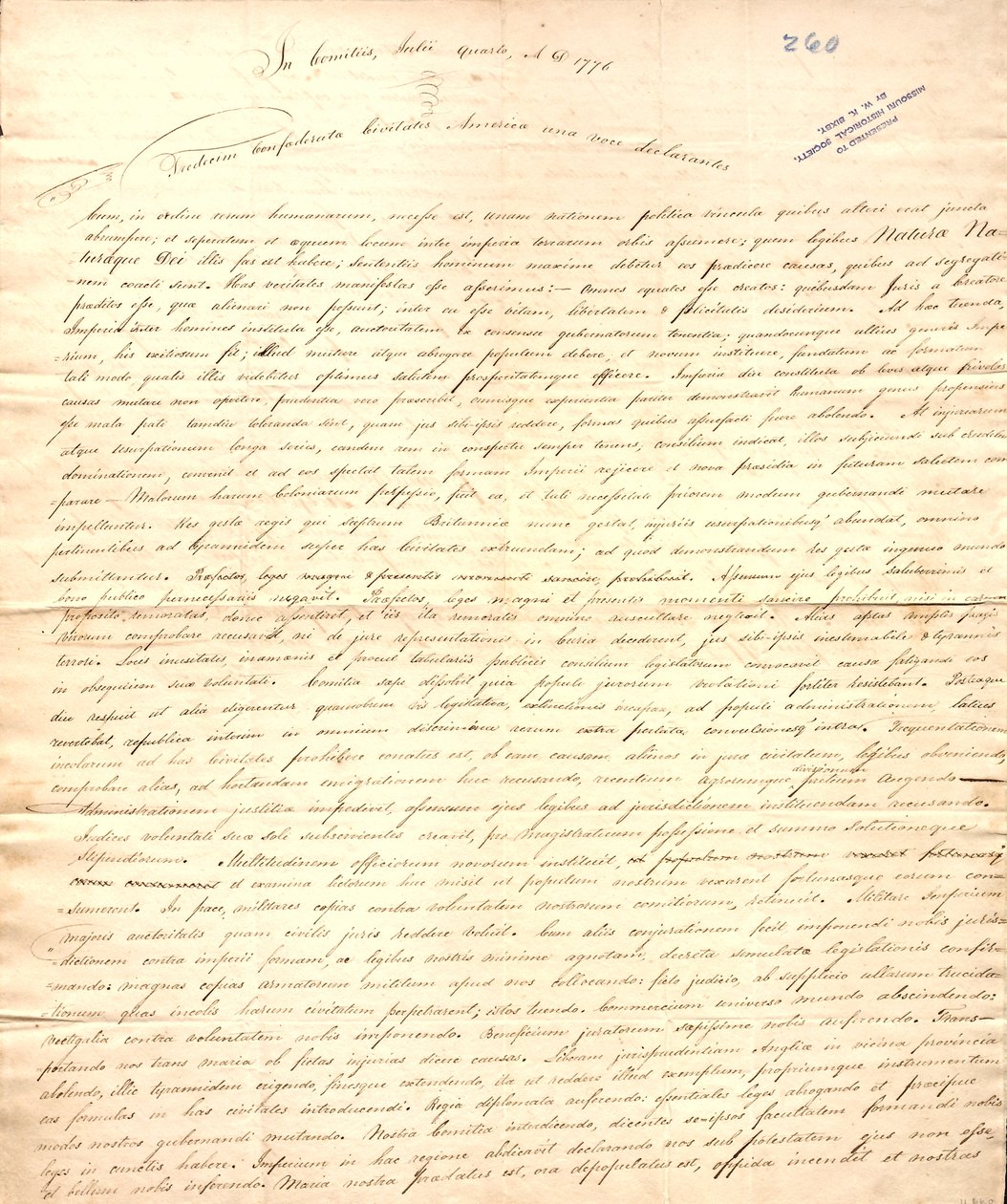 Envoyé à Jefferson par Farmer avec sa lettre du 4 octobre - John Farmer