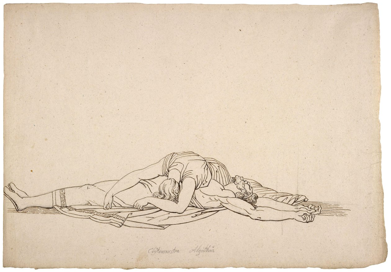 Voici cet oppresseur fier de mon pays ; Choephora par William Blake - John Flaxman