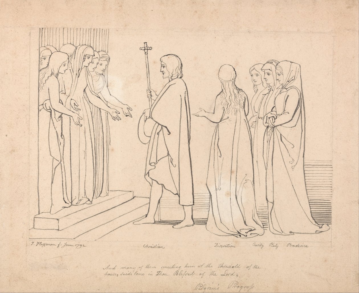 Illustration du Progrès du pèlerin - John Flaxman