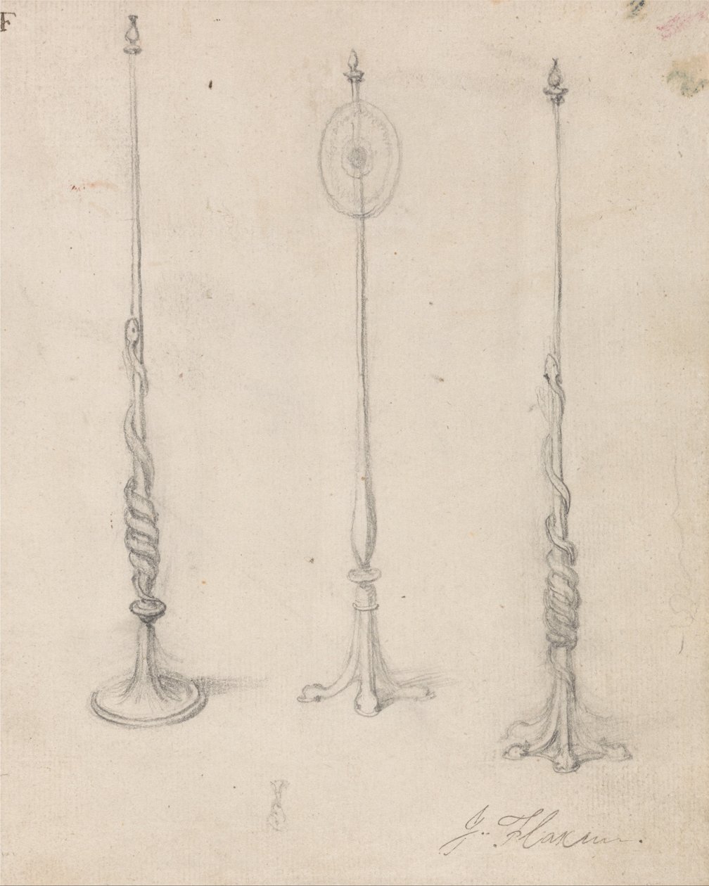 Étude de trois lampadaires - John Flaxman