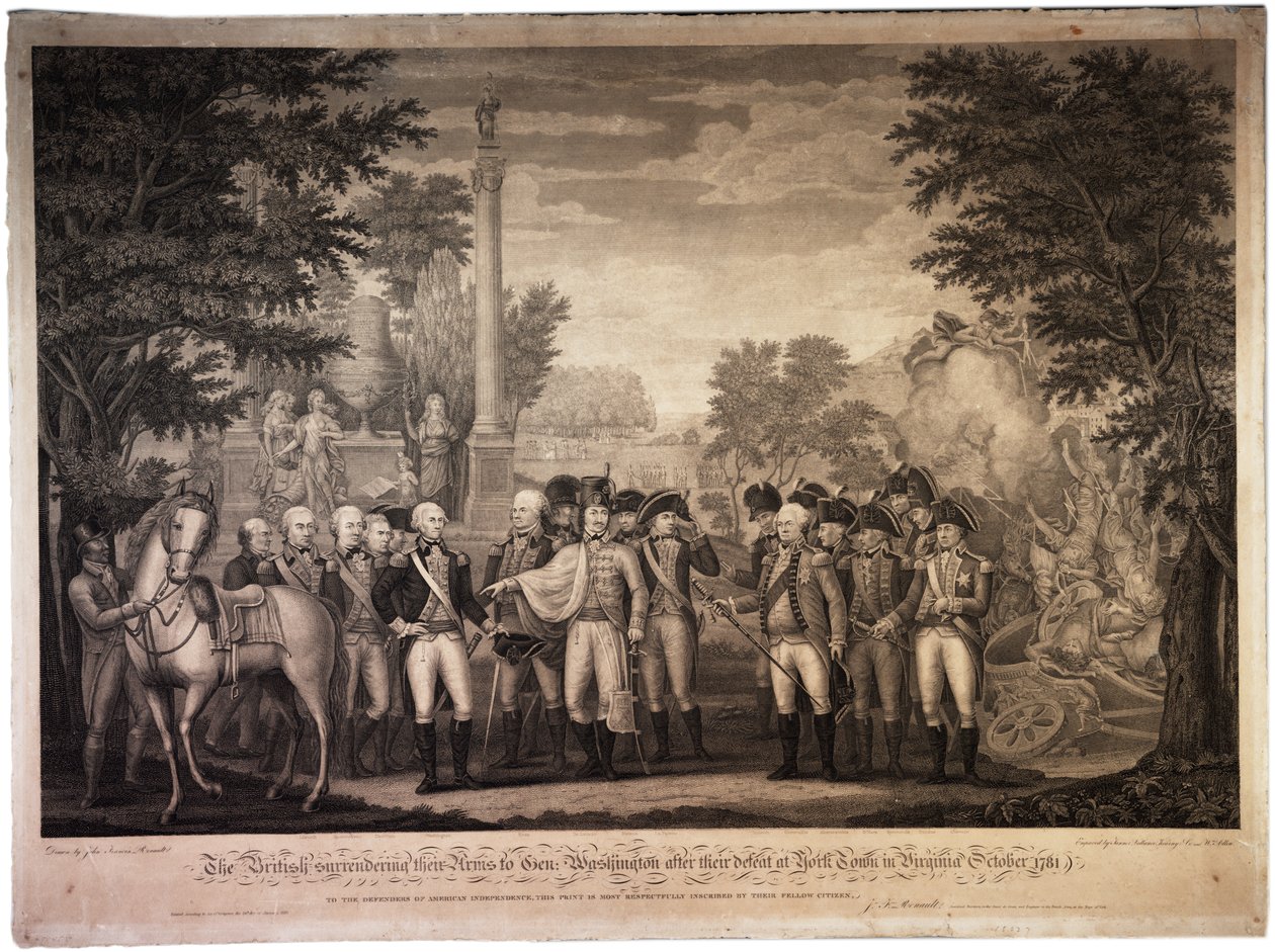 Les Britanniques rendant leurs armes au général Washington... à Yorktown, 1819 - John Francis Renault