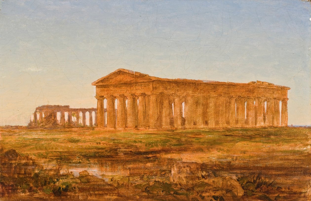 Le temple de Neptune, Paestum, 1847 - John Frederick Kensett