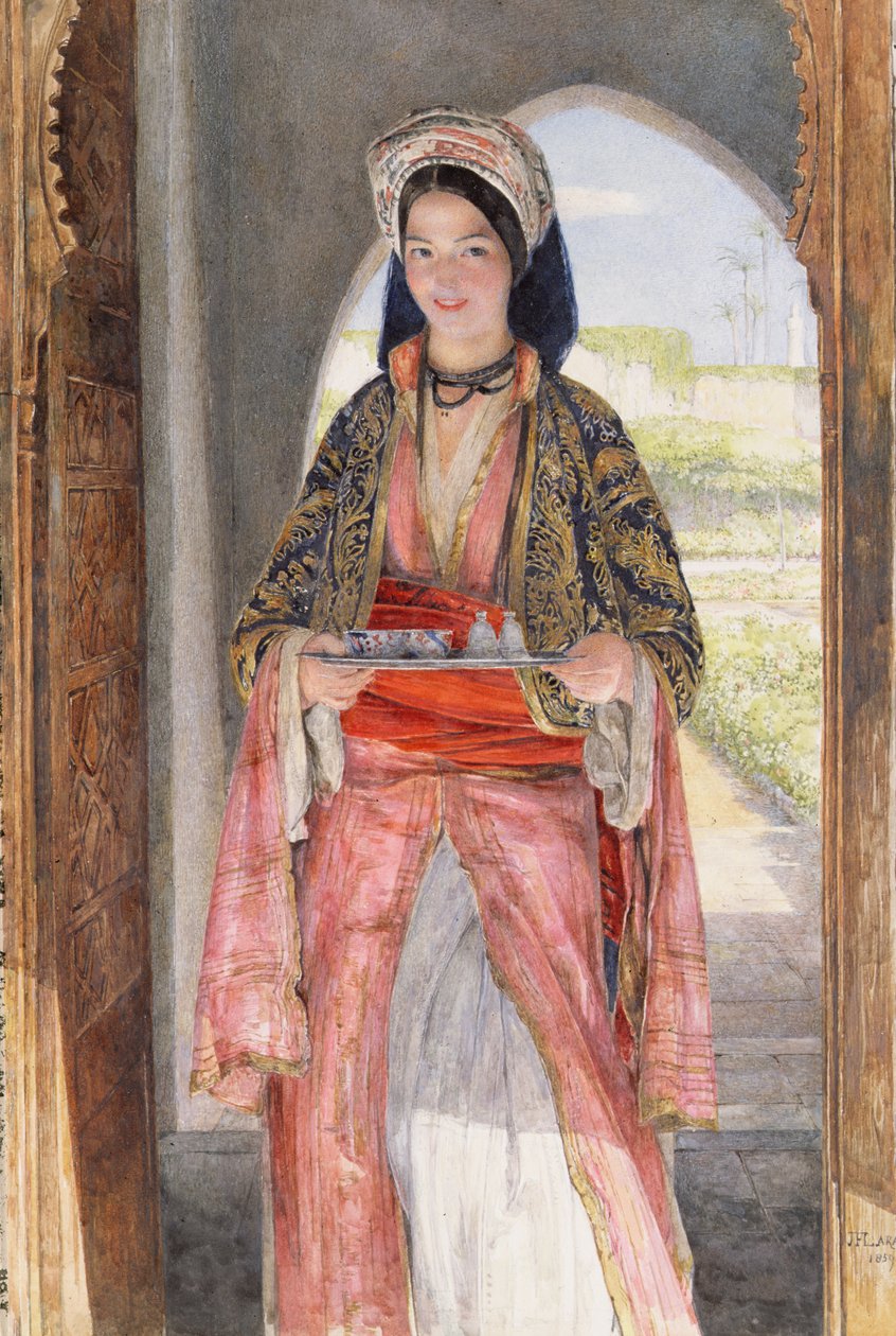 Une fille orientale portant un plateau, 1859 - John Frederick Lewis