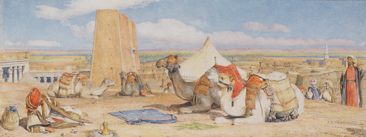 La caravane - Un campement arabe à Edfou, vers 1861 - John Frederick Lewis