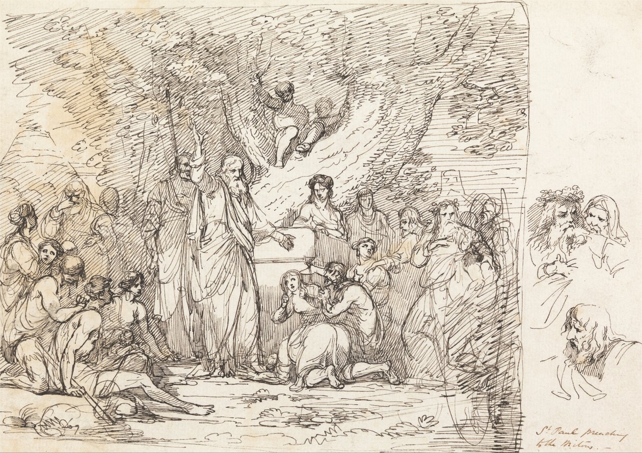 Saint Paul prêchant aux Bretons - John Hamilton Mortimer