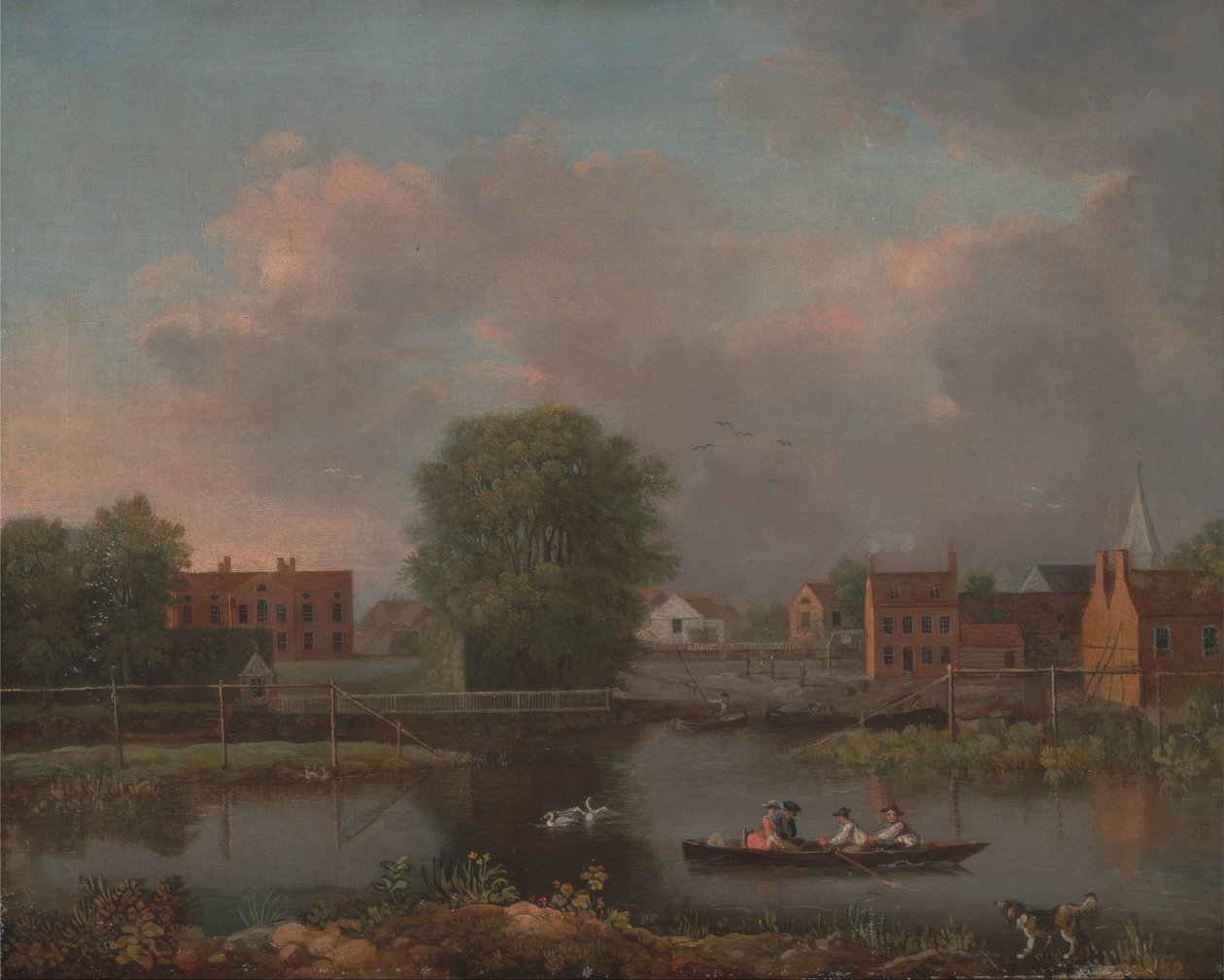 Paysage fluvial, peut-être une vue depuis l