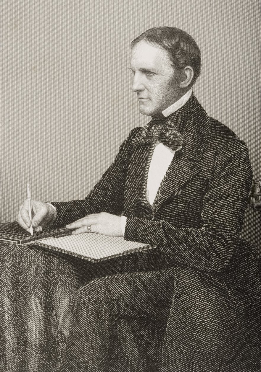 William Hickling Prescott (1796-1859) gravé par D.J. Pound d