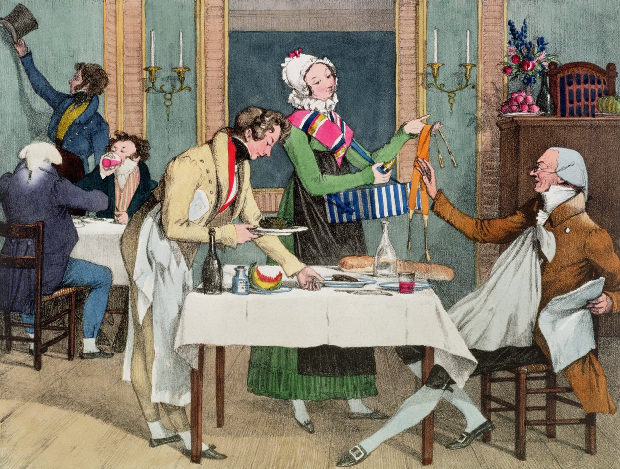 Le Restaurant, pub. par Rodwell et Martin, 1820 - John James Chalon