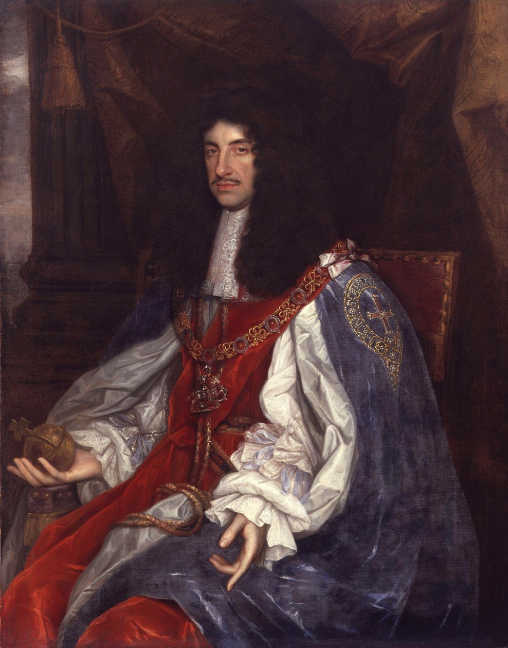 Portrait de Charles II (1630-85) vers 1660-65 - John Michael Wright