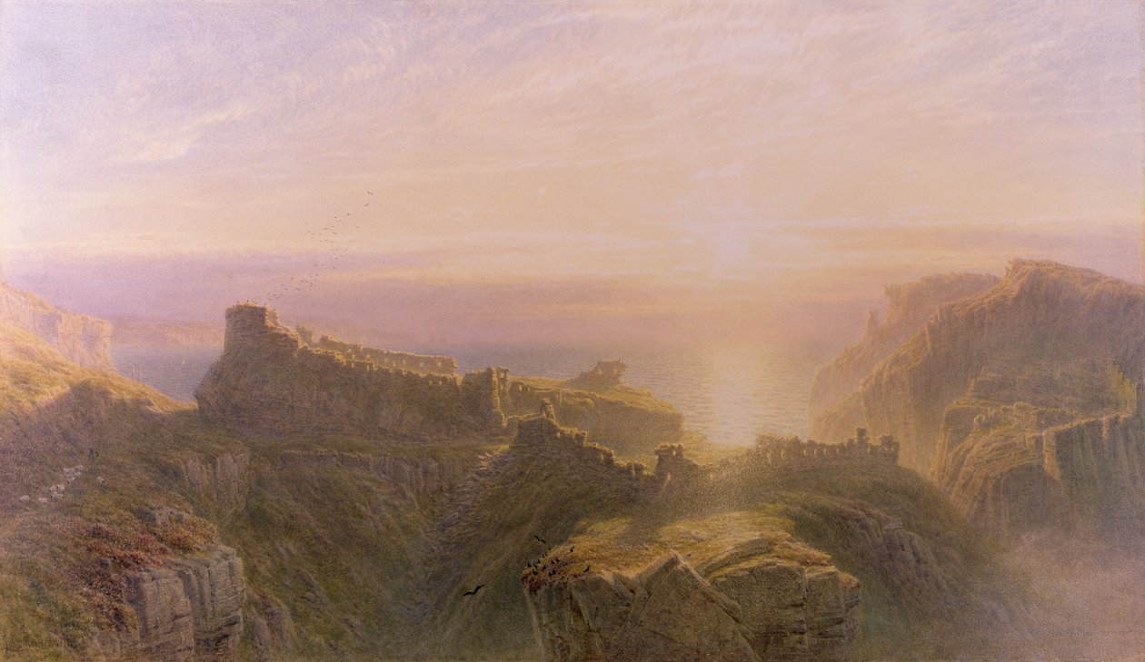 Coucher de soleil à Tintagel, 1871 - John Mogford