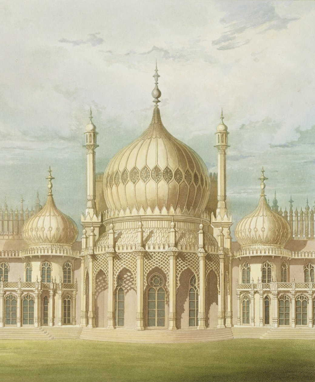 Extérieur du salon des Vues du Pavillon Royal, Brighton par John Nash, 1826 - John Nash