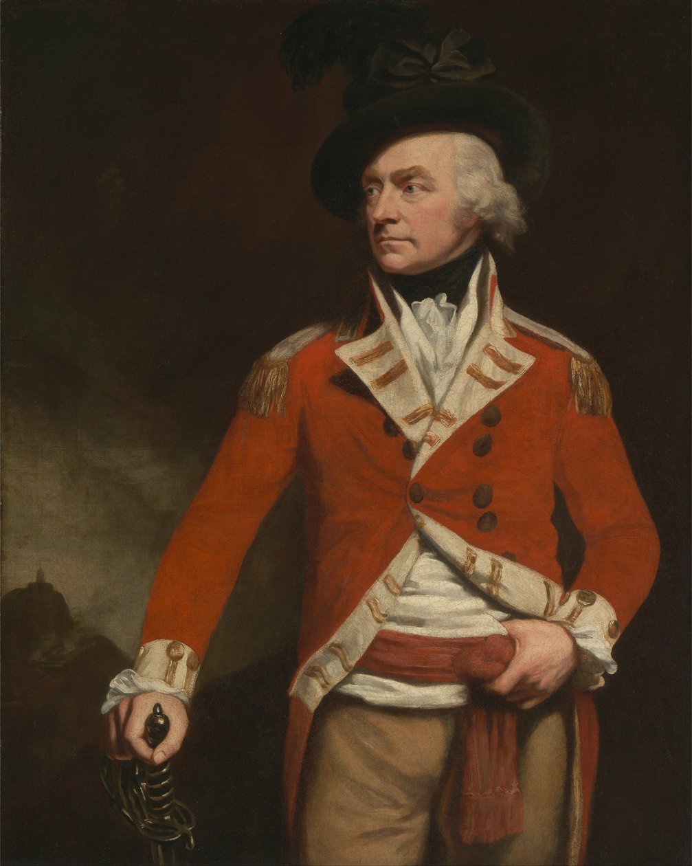 Un officier en uniforme des Indes orientales du 74e régiment (Highland), précédemment appelé Colonel Dona... - John Opie