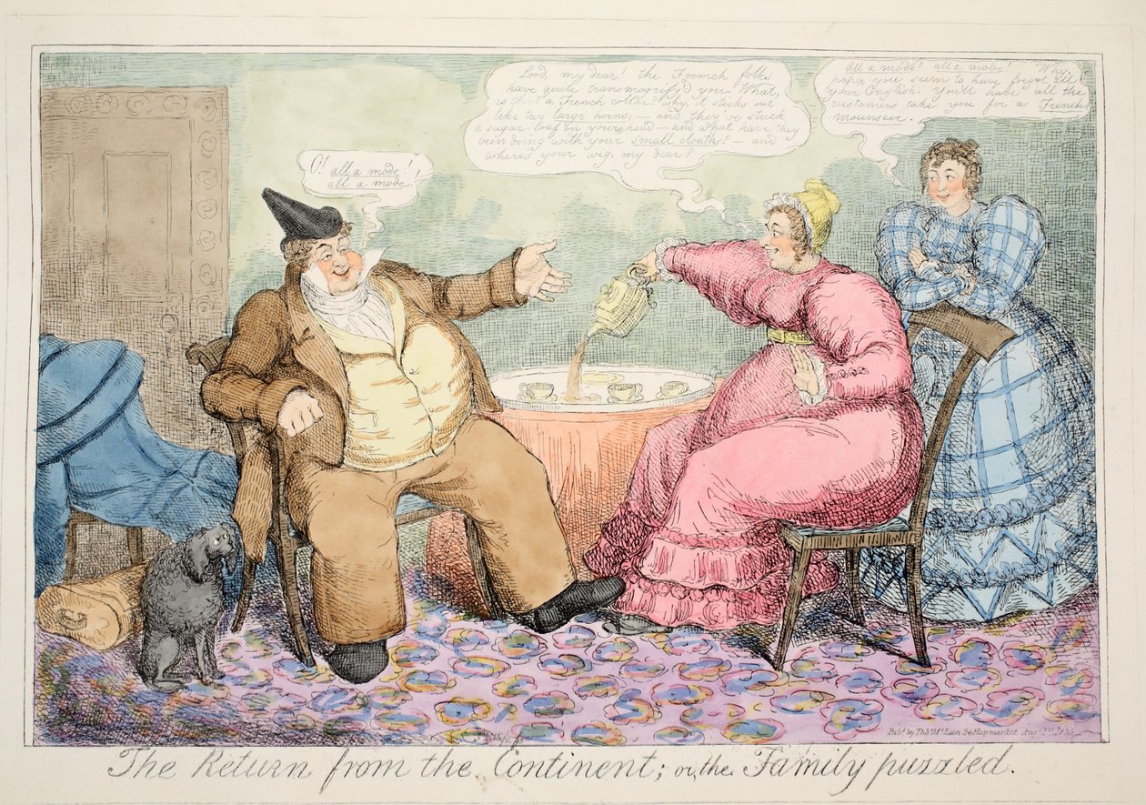 Le retour du continent, ou La famille perplexe, pub. 1835 - John Phillips