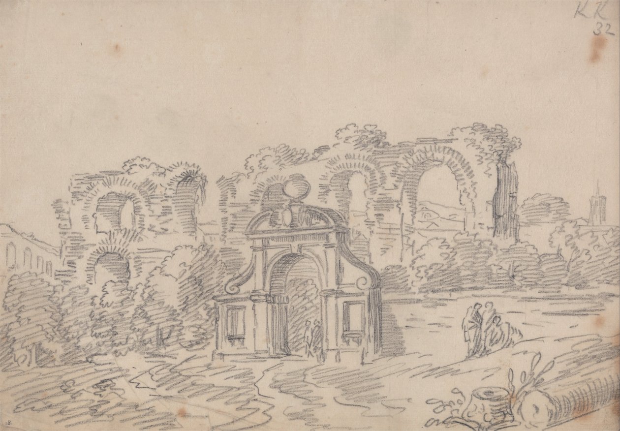 Arche baroque et ruines de l