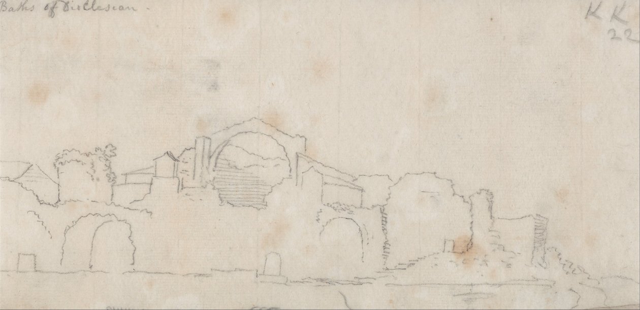 Les Thermes de Dioclétien - John Robert Cozens
