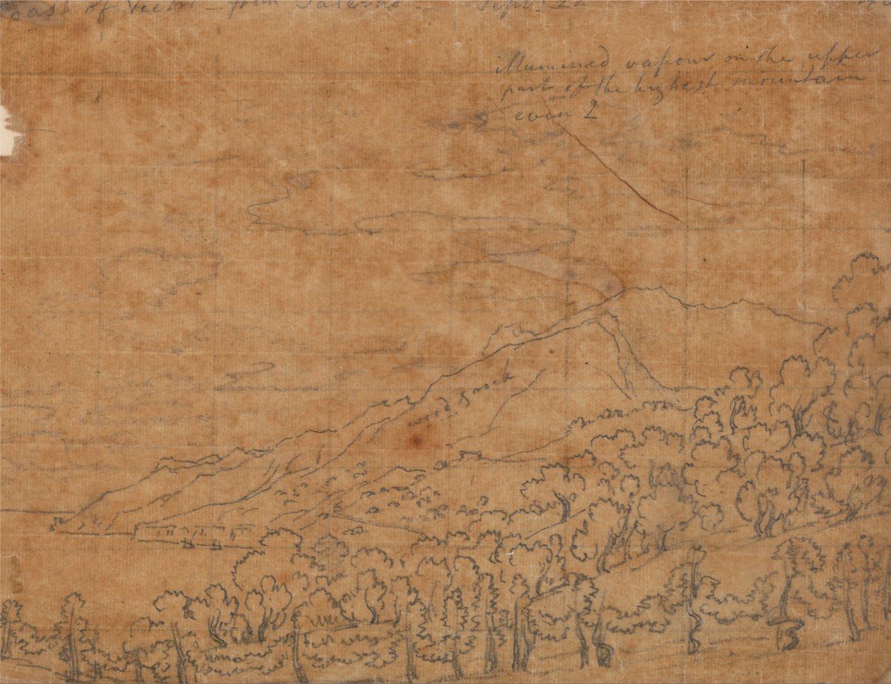 Côte de Vietri depuis Salerne, 22 septembre - John Robert Cozens
