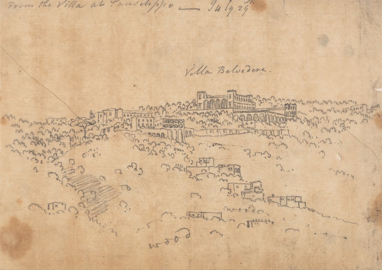 Depuis la Villa à Posillipo, 29 juillet - John Robert Cozens