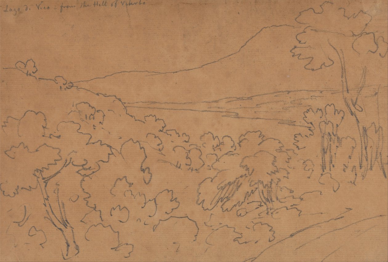 Lago di Vico depuis la colline de Viterbo - John Robert Cozens