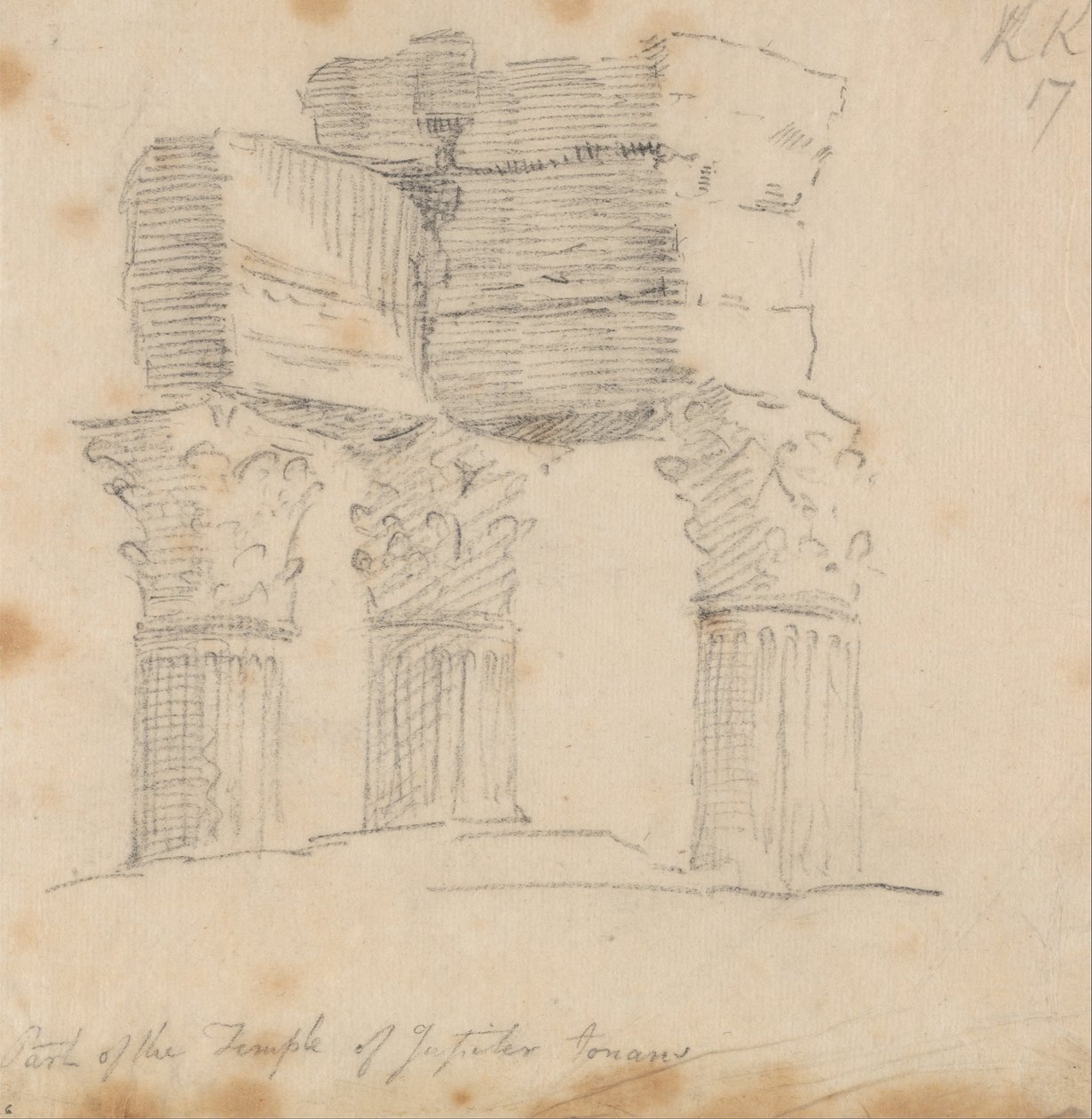 Temple de Jupiter Tonans - John Robert Cozens