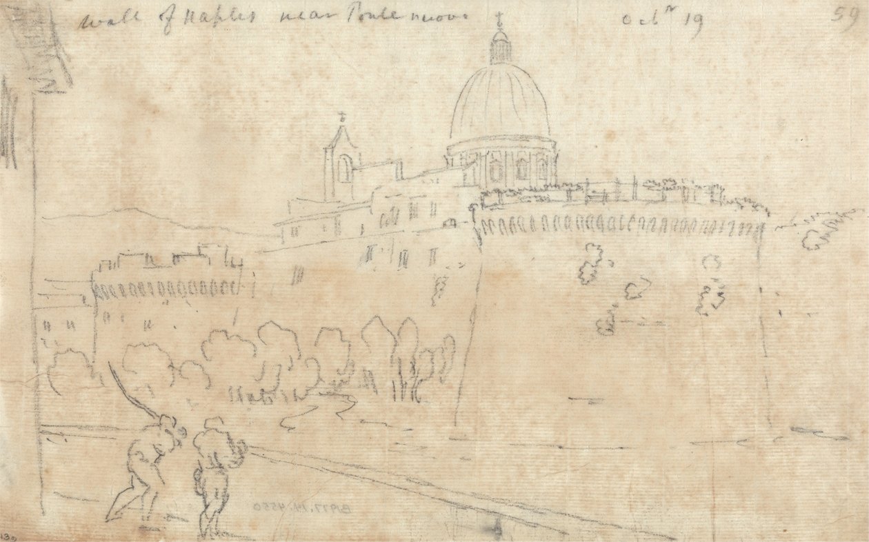 Le mur de Naples près de Ponte Nuovo - John Robert Cozens